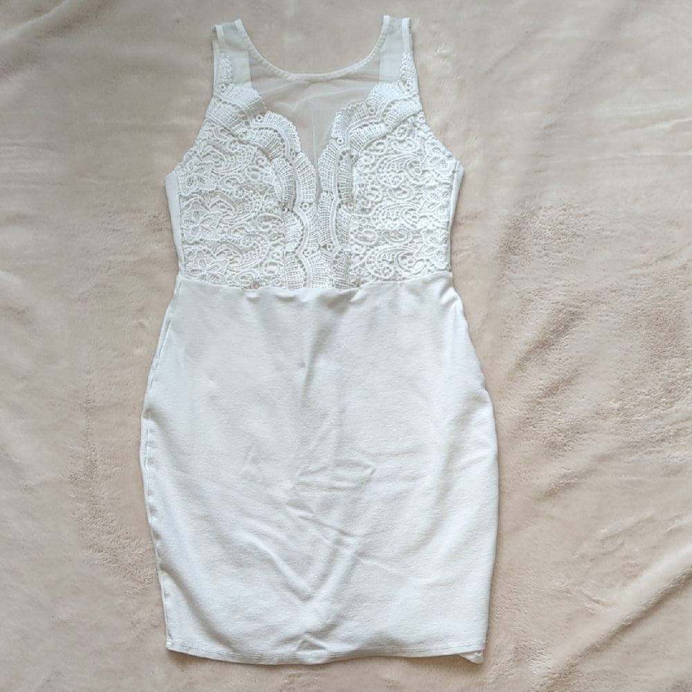 Lulu's White Lace Mini Dress